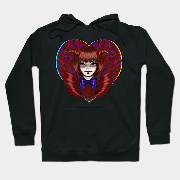 Little Devil San Valentin Hoodie by nkZarger08